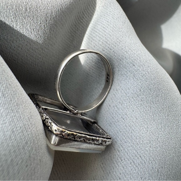 Dendritic Agate silver ring - Picture 3 of 3